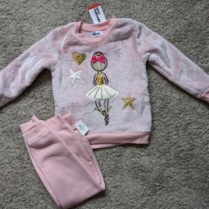 Ballarina Toddler Sweatshirt and Sweatpants Outfit